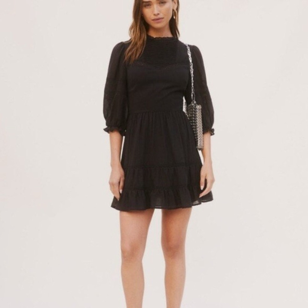 Reformation Black Mini Dress